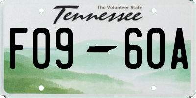 TN license plate F0960A