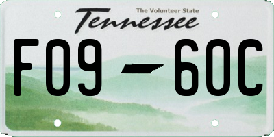 TN license plate F0960C