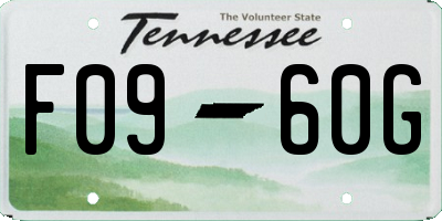 TN license plate F0960G
