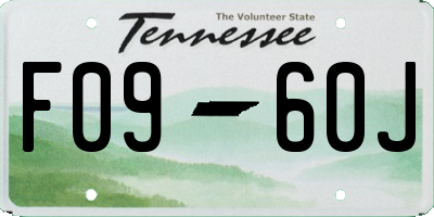 TN license plate F0960J