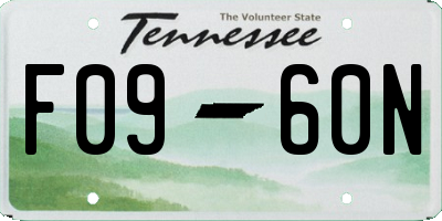 TN license plate F0960N