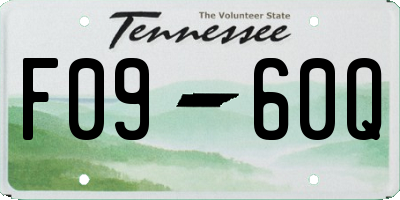 TN license plate F0960Q