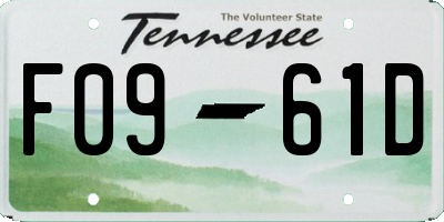 TN license plate F0961D