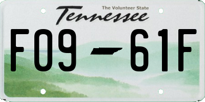TN license plate F0961F