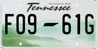 TN license plate F0961G