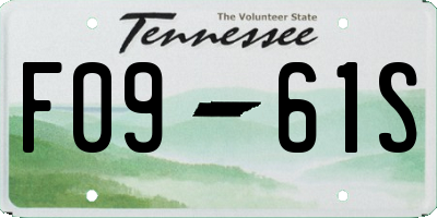 TN license plate F0961S