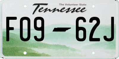 TN license plate F0962J