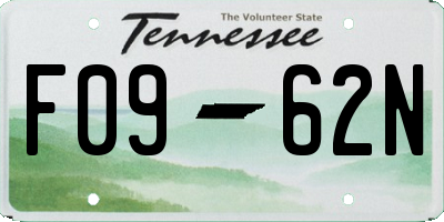 TN license plate F0962N