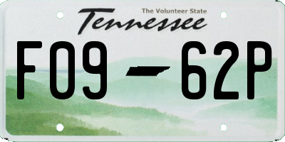 TN license plate F0962P