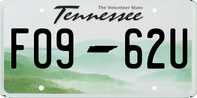 TN license plate F0962U