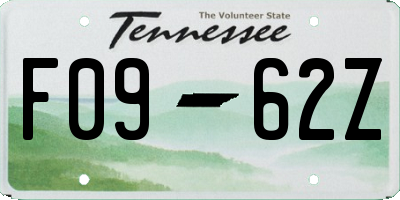 TN license plate F0962Z