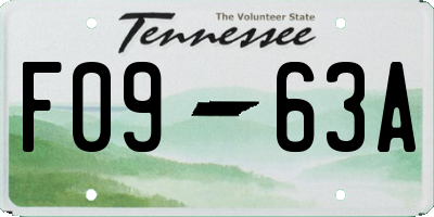 TN license plate F0963A