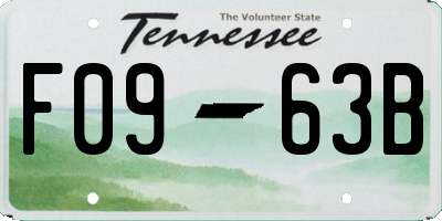 TN license plate F0963B