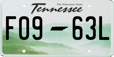TN license plate F0963L