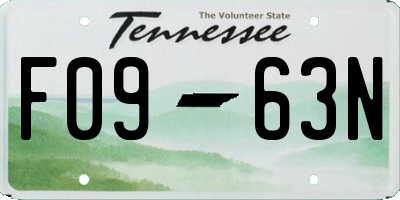 TN license plate F0963N