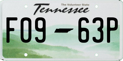 TN license plate F0963P