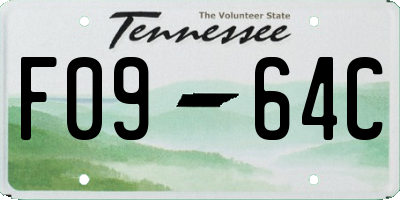 TN license plate F0964C