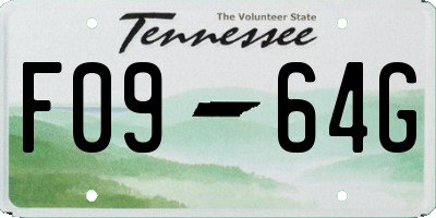 TN license plate F0964G