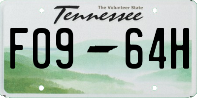 TN license plate F0964H