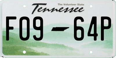 TN license plate F0964P