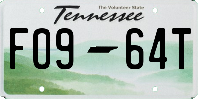 TN license plate F0964T