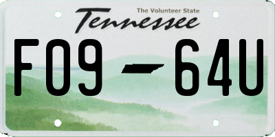 TN license plate F0964U