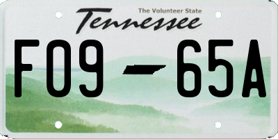 TN license plate F0965A