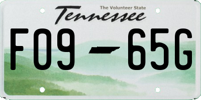TN license plate F0965G
