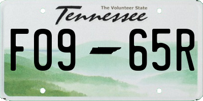 TN license plate F0965R