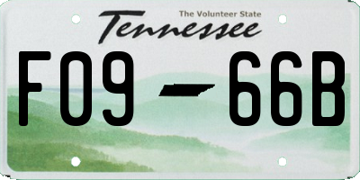 TN license plate F0966B