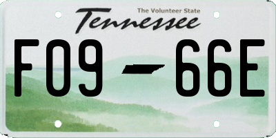 TN license plate F0966E