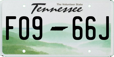 TN license plate F0966J
