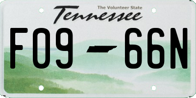 TN license plate F0966N