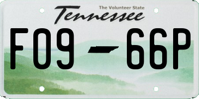 TN license plate F0966P