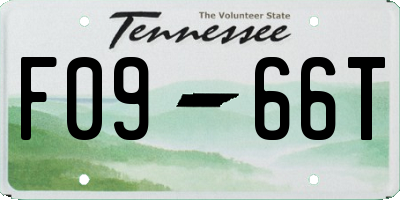 TN license plate F0966T