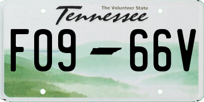 TN license plate F0966V