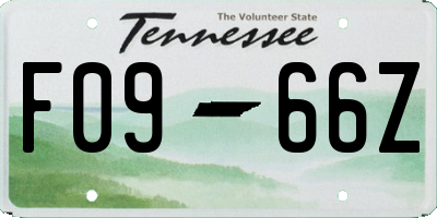 TN license plate F0966Z