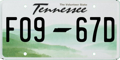 TN license plate F0967D