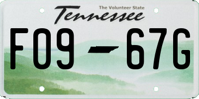 TN license plate F0967G