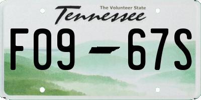 TN license plate F0967S