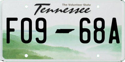 TN license plate F0968A