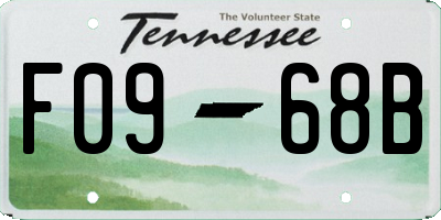 TN license plate F0968B
