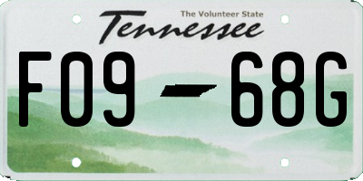 TN license plate F0968G