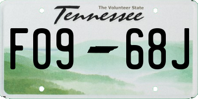 TN license plate F0968J