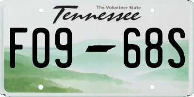 TN license plate F0968S