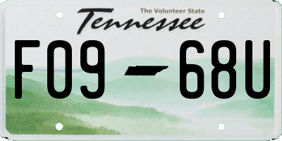 TN license plate F0968U