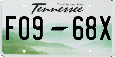 TN license plate F0968X
