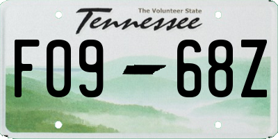 TN license plate F0968Z