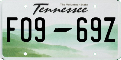 TN license plate F0969Z