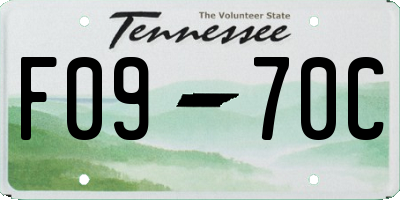 TN license plate F0970C